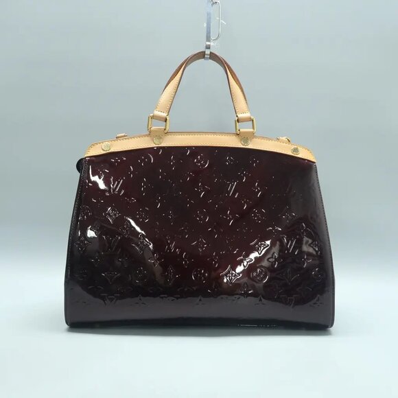 Louis Vuitton Brea Burgundy Monogram Patent Leather Satchel 818-123124 - Picture 2 of 11